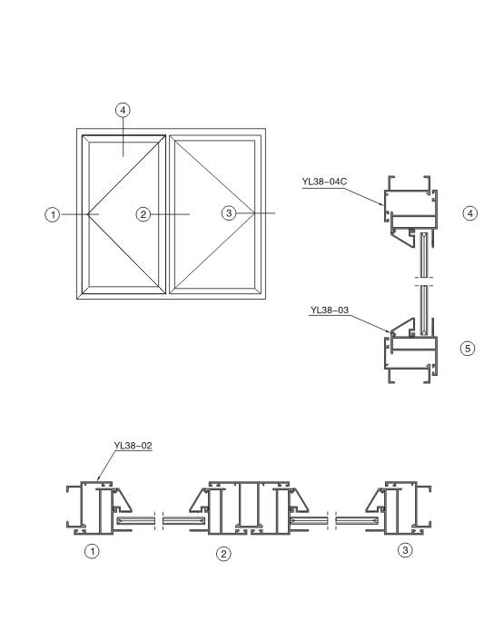 YL38 Side-hung Window 