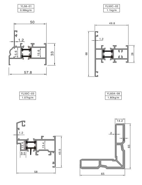 YL58Thermal Insulation Side-hung Windo 